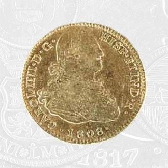 1808 - 4 Escudos Coin Lima Mint (coin front)
