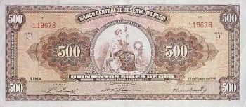 1956 - 500 Soles de Oro banknote (front)