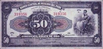 1933 - 50 Soles de Oro banknote (front)