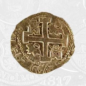 1742 - 8 Escudos Coin Lima Mint (coin front)