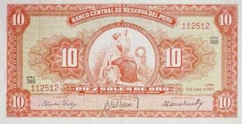 1962 - 10 Soles de Oro banknote (front)