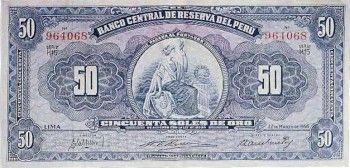 1956 - 50 Soles de Oro banknote (front)