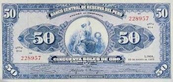 1965 - 50 Soles de Oro banknote (front)