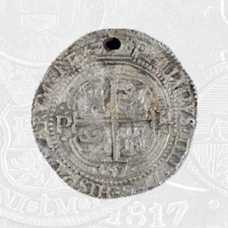 1657 - 8 Reales Coin Potosi Mint (coin front)