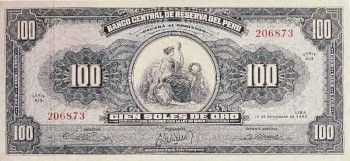 1962 - 100 Soles de Oro banknote (front)