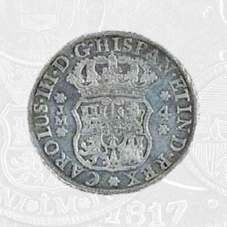 1772 - 4 Reales Coin Lima Mint (coin front)