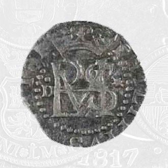 1572-1588 - A Half Real Coin Lima Mint (coin front)