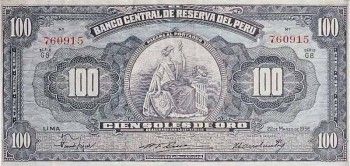 1956 - 100 Soles de Oro banknote (front)