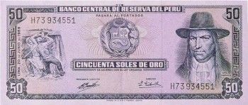 1969 - 50 Soles de Oro banknote (front)