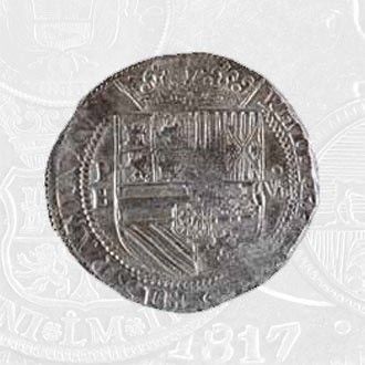 1574-1616 - 8 Reales Coin (B) Potosi Mint (coin front)