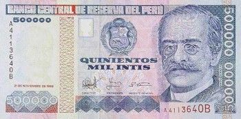 1988 - 500000 Intis banknote (a) - front