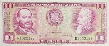 1968 - 1000 Soles de Oro banknote (front)