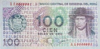 1976 - 100 Soles de Oro banknote (front)