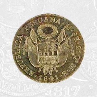 1841 - 8 Escudos Coin Lima Mint