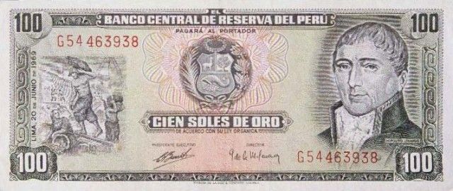 1969 - 100 Soles de Oro banknote