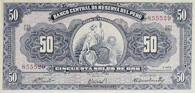 1962 - 50 Soles de Oro banknote