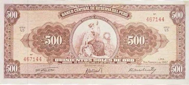 1962 - 500 Soles de Oro banknote