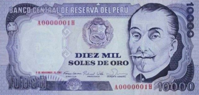 1981 - 10000 Soles de Oro banknote