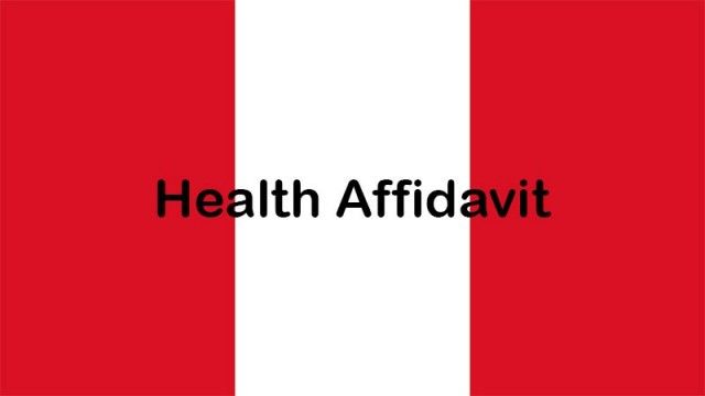 Health Declaration for entering Peru