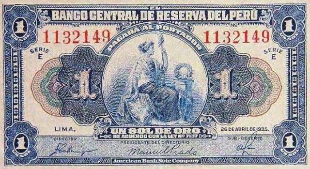 1935 - 1 Sol de Oro banknote