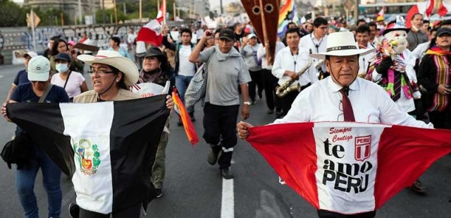 What are the reasons for the protests in Peru?