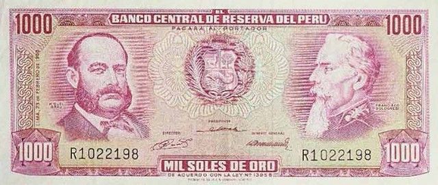 1968 - 1000 Soles de Oro banknote