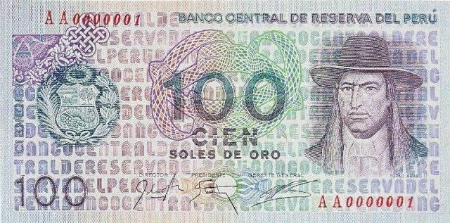 1976 - 100 Soles de Oro banknote