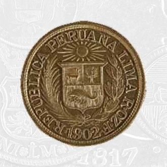 1902 - A Half Libra Coin Lima Mint